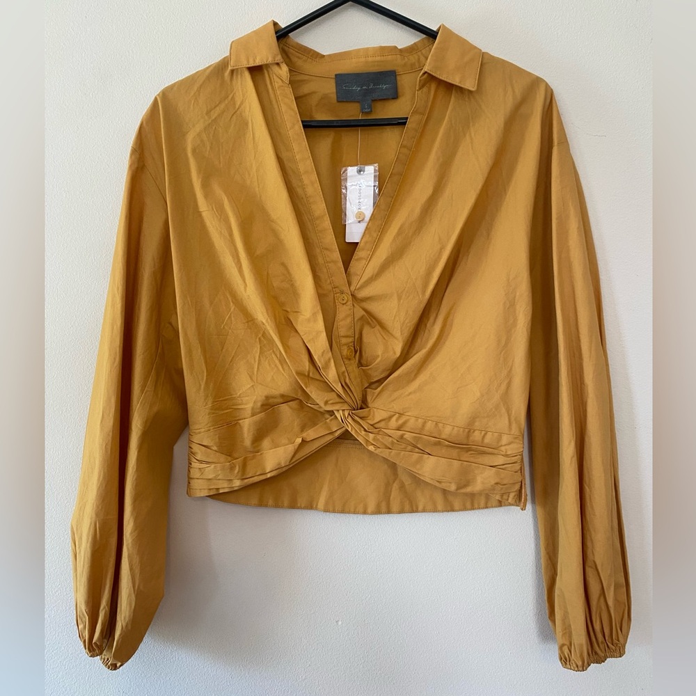 Sunday in Brooklyn Mustard Blouse
